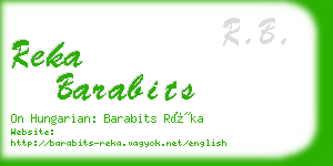 reka barabits business card